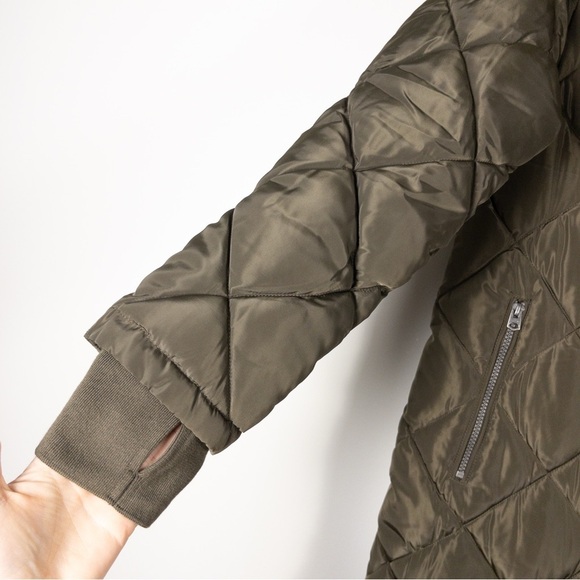 NWT Lucky Brand Quilted Faux Shearling Puffer Coat Jacket - Picture 8 of 14